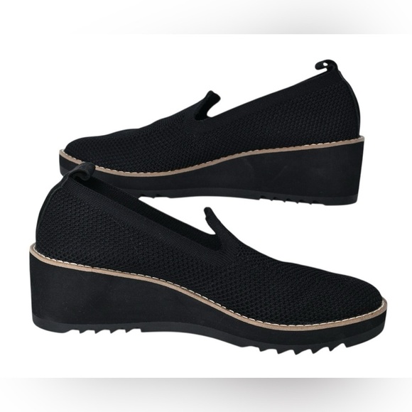 Eileen Fisher Shoes - Eileen Fisher Lindy Novo Stretch Knit Black Wedge Sport Loafer